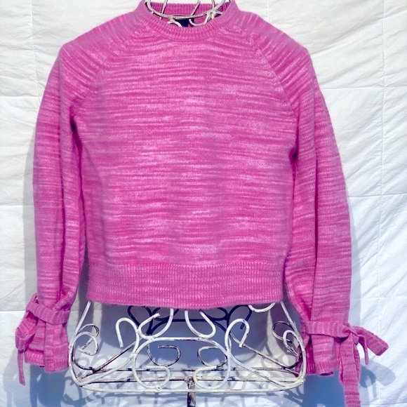J.Crew pink collection tie sleeve sweater - Picture 4 of 7